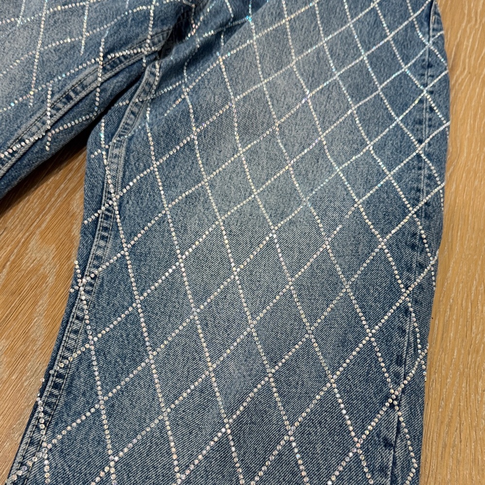 Zara Stylish Blue Woman’s Studded Jeans - Picture 2 of 4